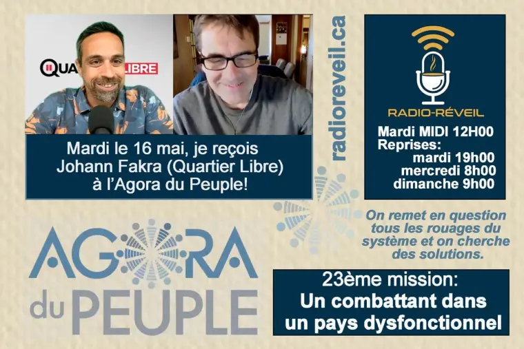 Interview donnée à Radio Réveil par Sylvain Laforest