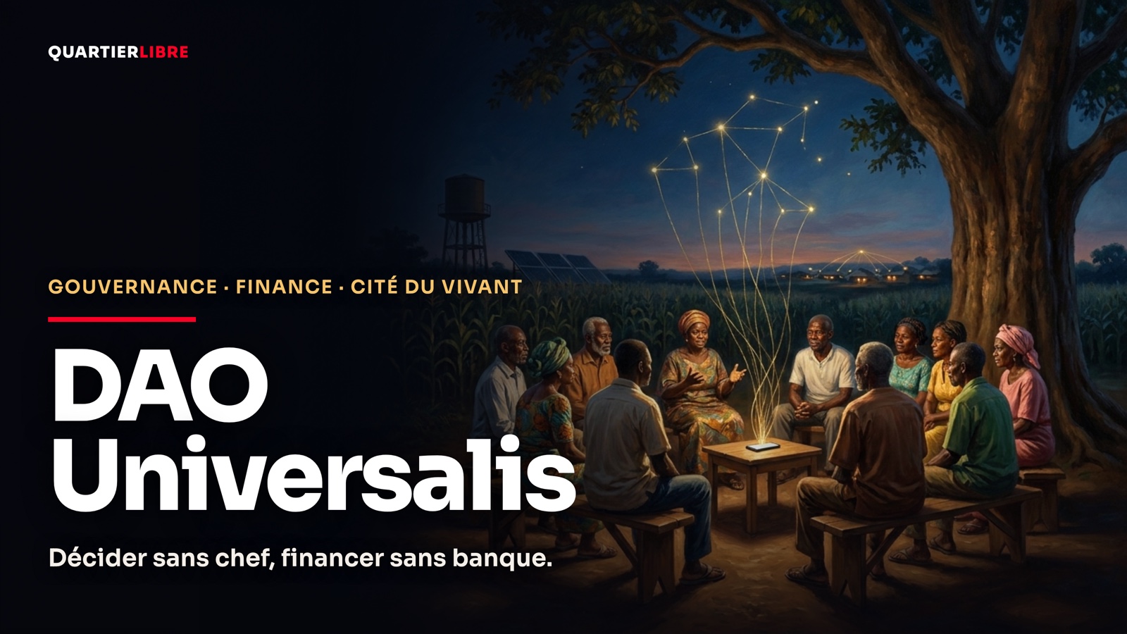 DAO Universalis : décider sans chef, financer sans banque
